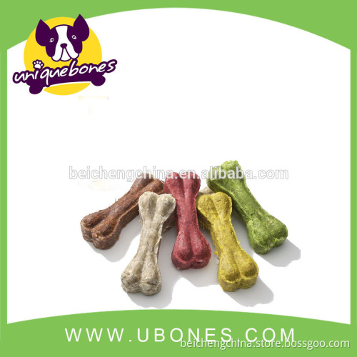 Colored Rawhide Munchy pet chews pressed bone raw hide material